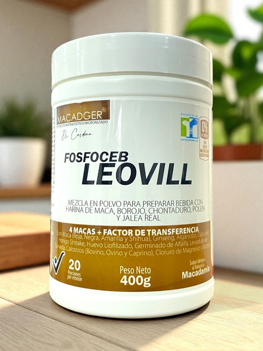 LEOVILL - CALCIO Y VITAMINAS PARA HUESOS FUERTES Y MUSCULOS ACTIVOS